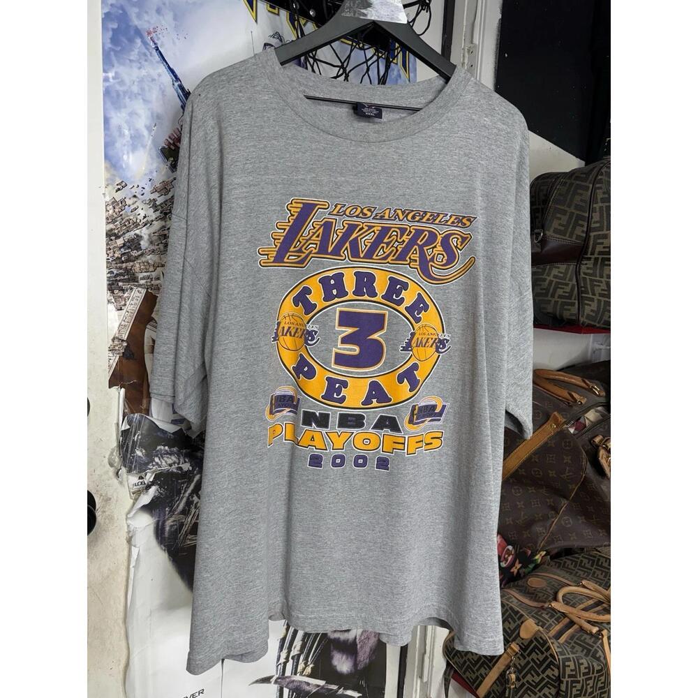 Los Angeles Lakers 3Peat T-Shirt Vtg Kobe Tee 2Xl